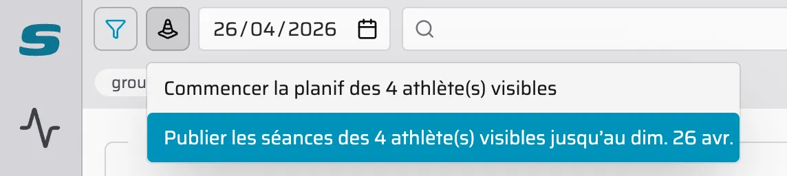 capture d'écran du menu qui permet de publier les brouillons, jusqu'à une certaine date